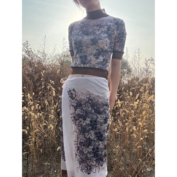 Jean Paul Gaultier grape vintage top skirt 2 piece mesh dress set. - Picture 6 of 13